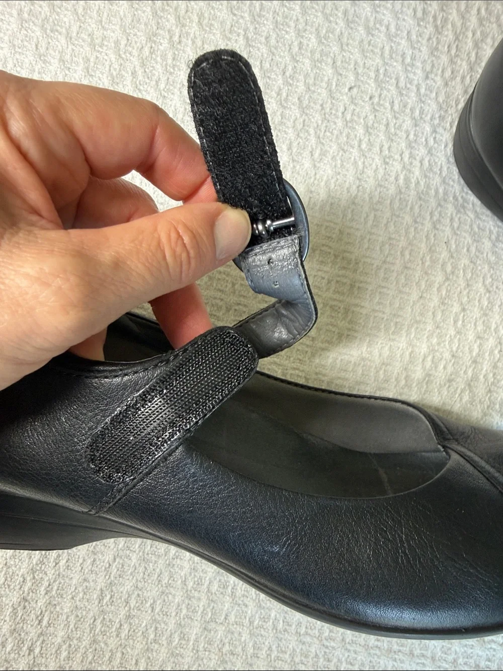 Dansko black Mary Jane style shoes with velcro strap size 41